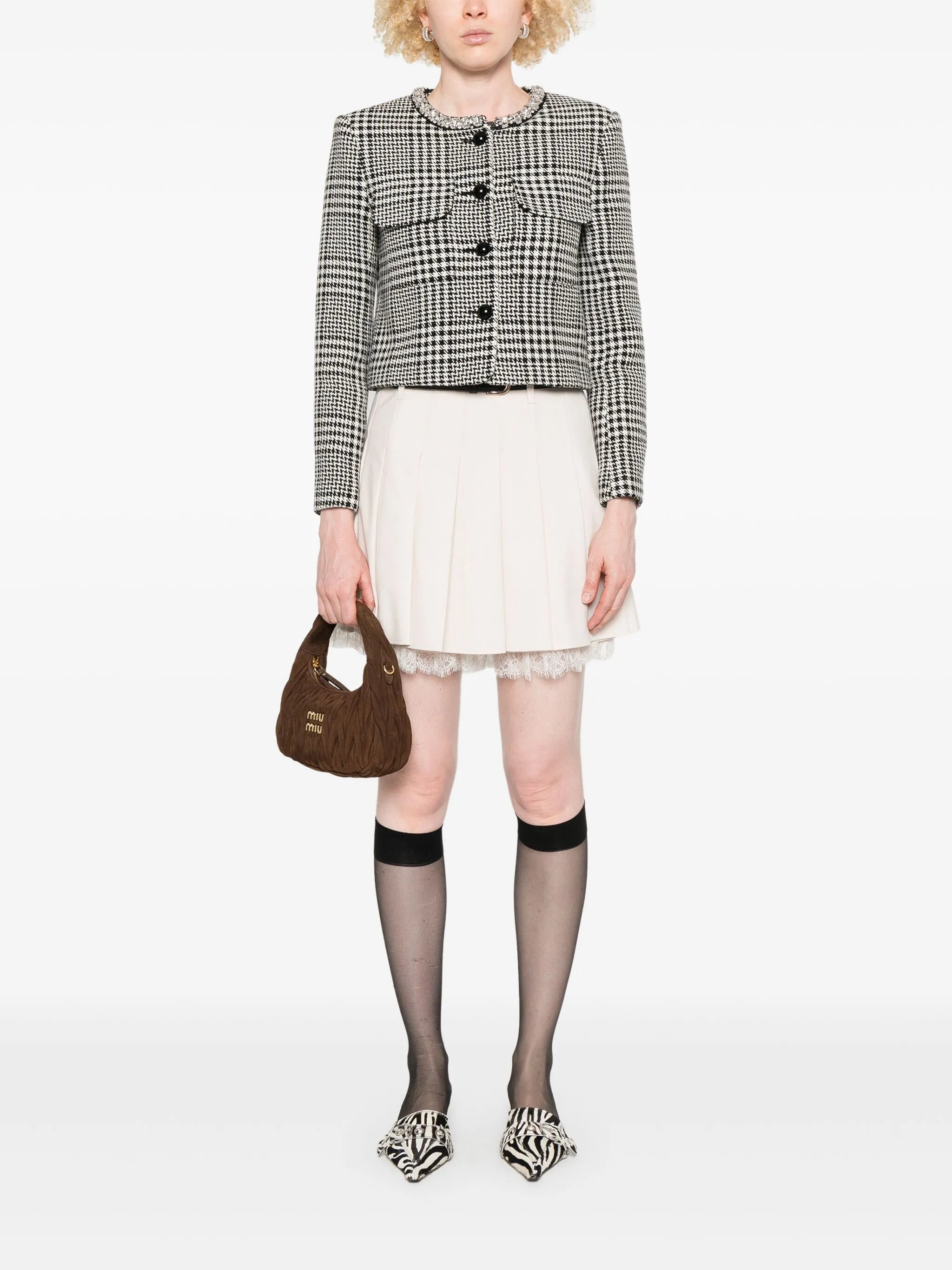 Self Portrait Houndstooth Jacket - 5