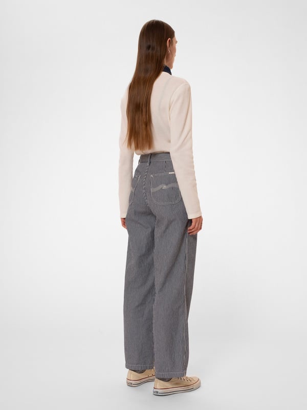 Stina Hickory Striped Pants Blue/Offwhite - 4