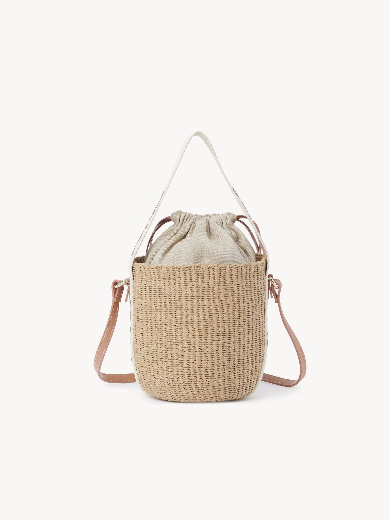 SMALL WOODY BASKET IN NATURAL FIBERS - 4