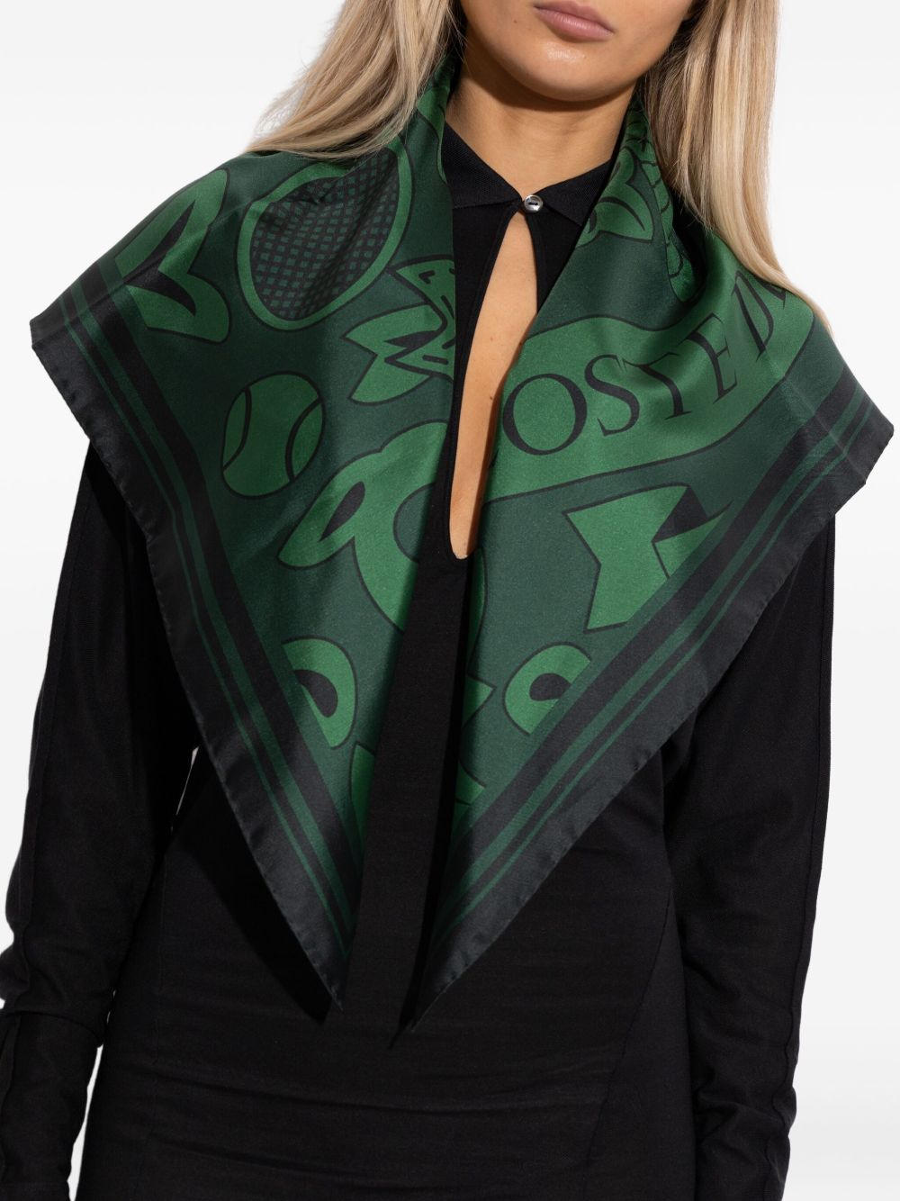 logo-print scarf - 5