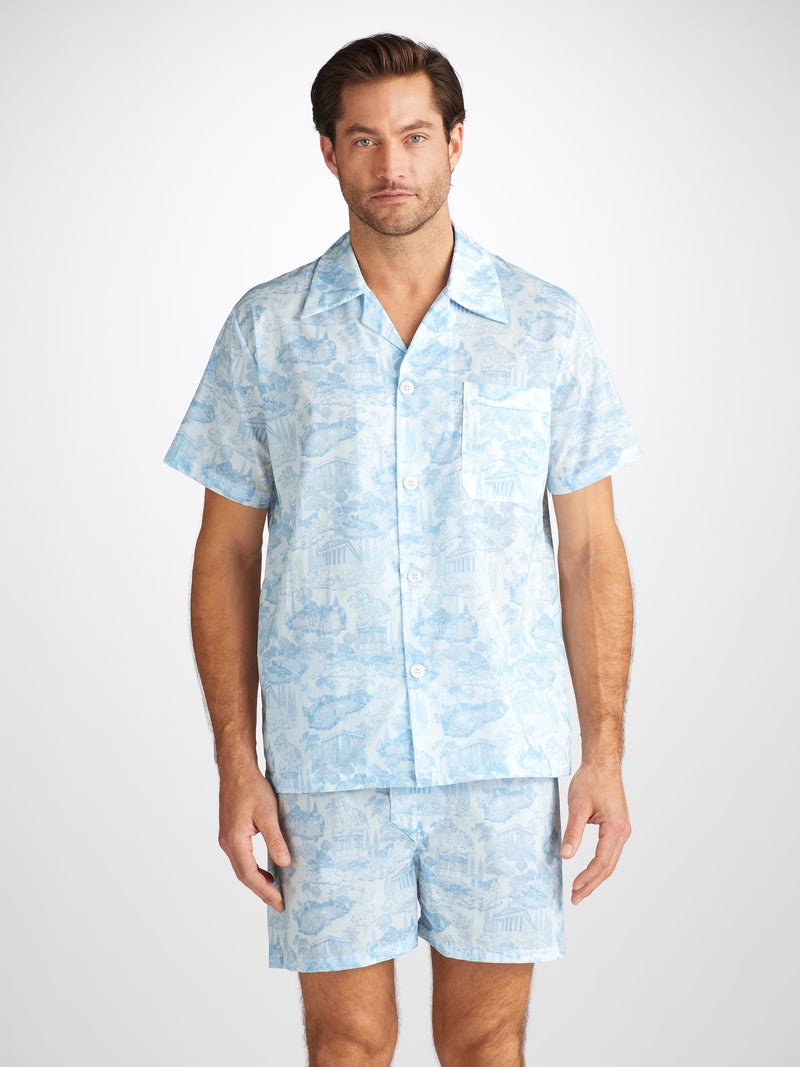 Men's Short Pajamas Ledbury 77 Cotton Batiste White - 5