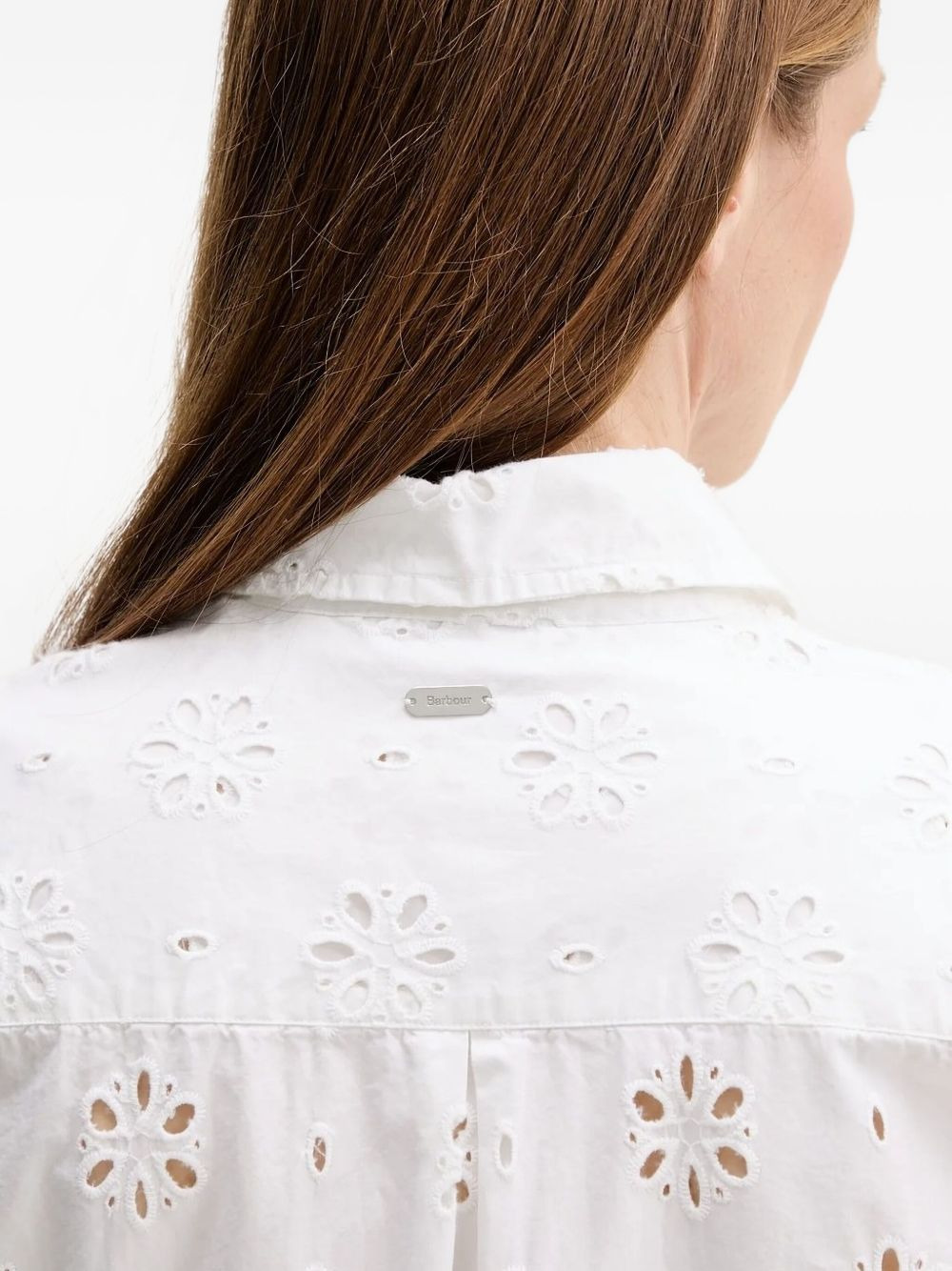eyelet-embroidered shirt - 3