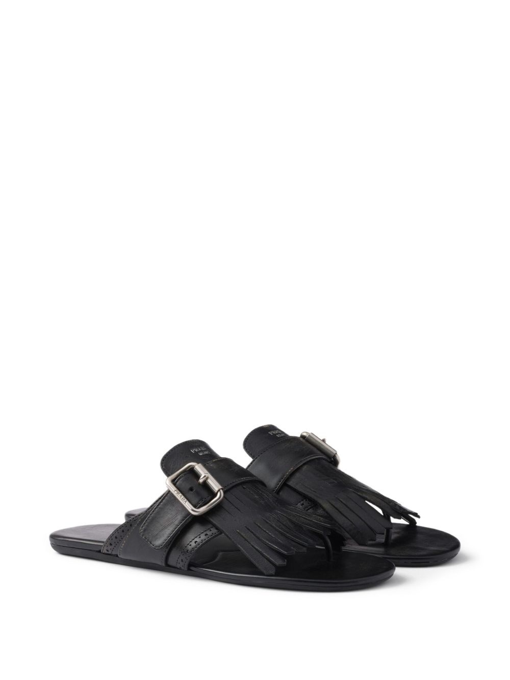 Shuffle leather thong sandals - 2