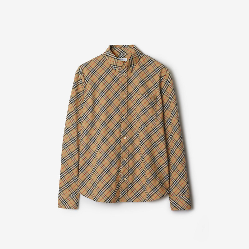 Relaxed Fit Check Cotton Shirt - 1
