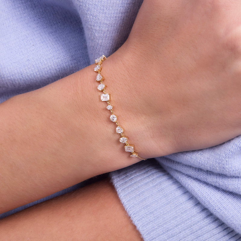 STONE AND STRAND LAB-Created Diamond Carnival Adjustable Tennis Bracelet outlook