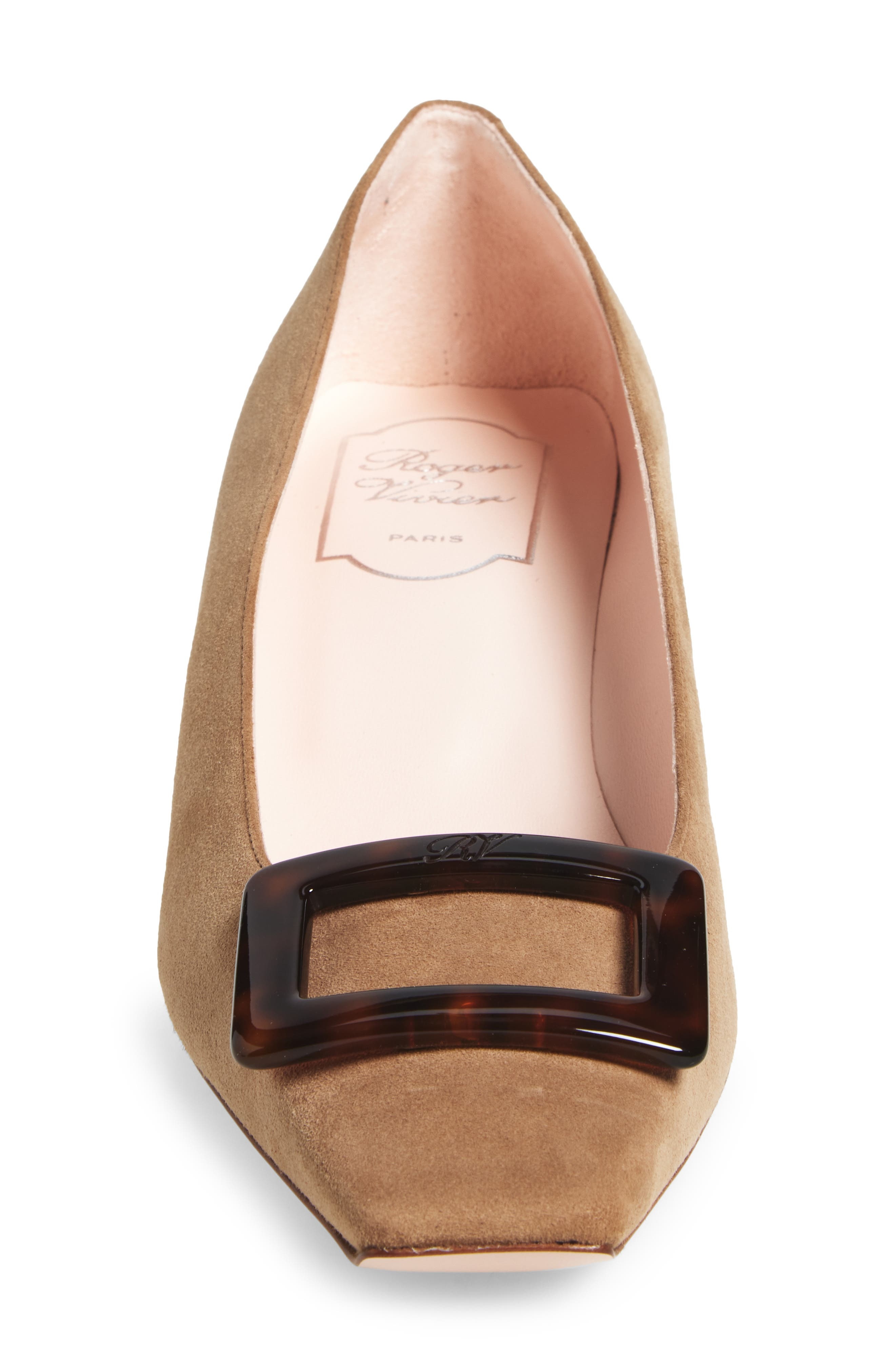 Roger Vivier Belle Vivier Block Heel Pump in Tabacco Chiaro at Nordstrom - 4