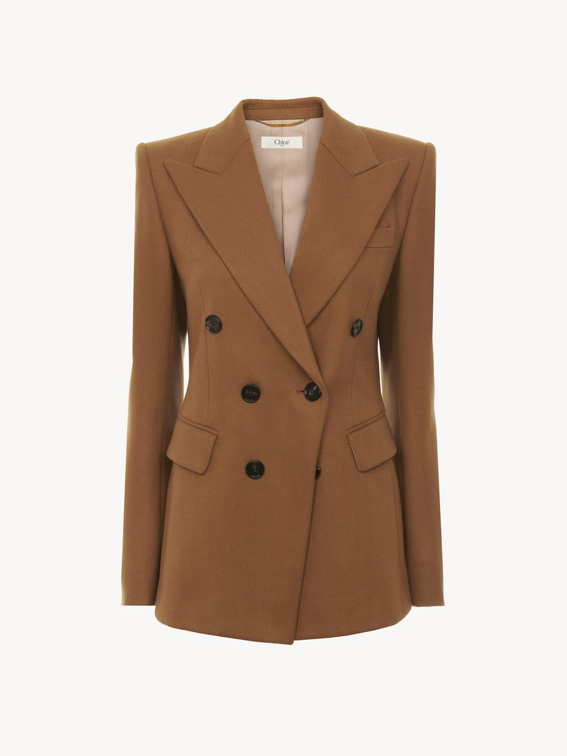 Chloé DOUBLE-BREASTED JACKET IN FLANNEL WOOL outlook