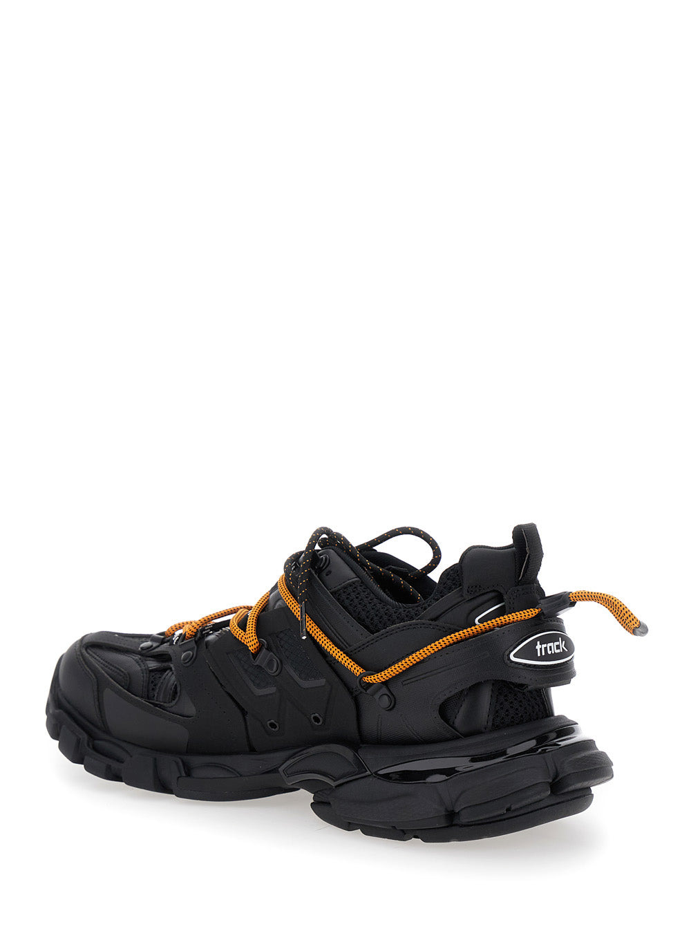 Balenciaga Men 'Track Trail Laces' Black Sneakers With Rear Closure With Cord Laces And Logo Letteri - 3