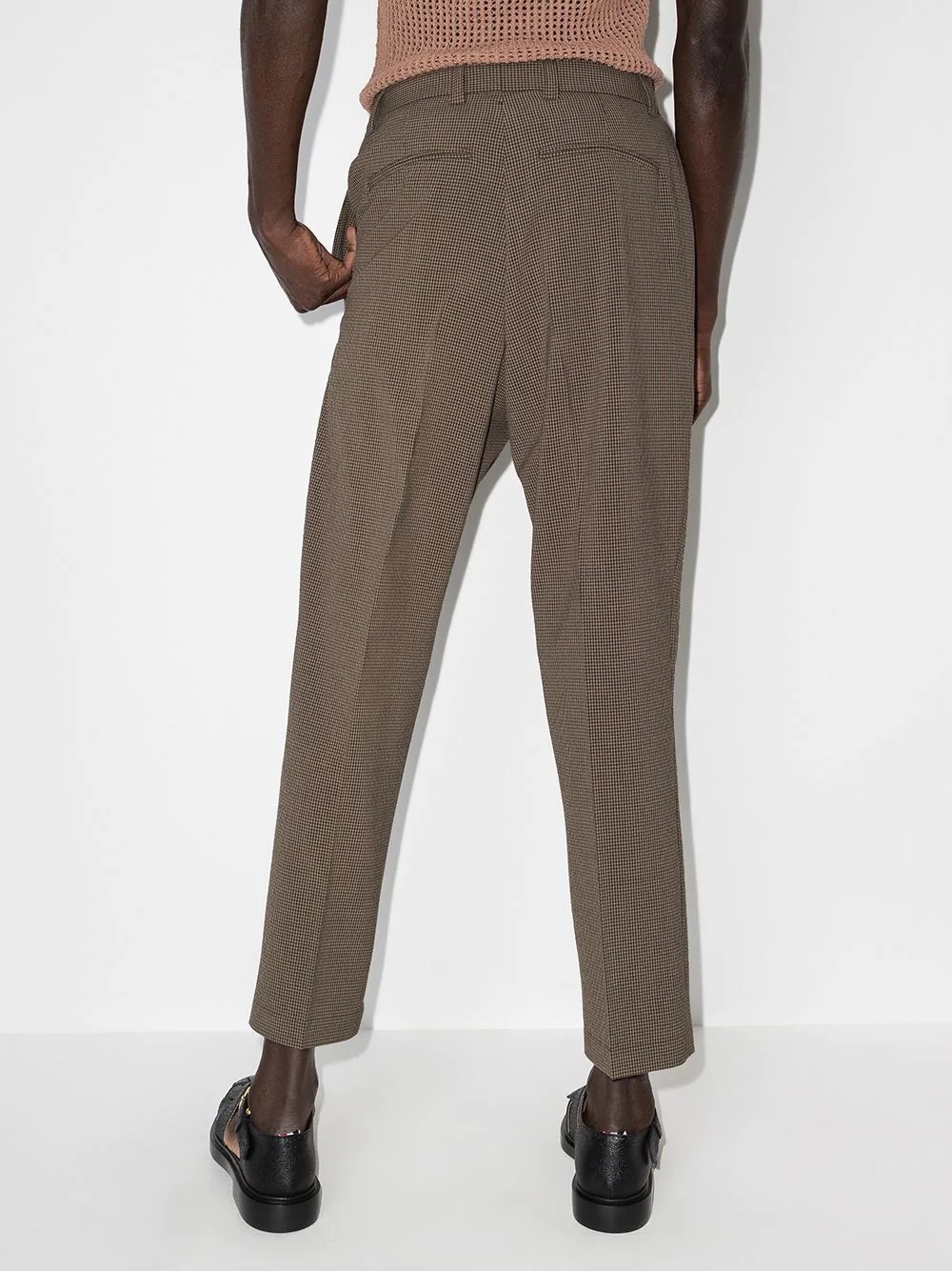 Adar check-pattern tailored trousers - 3