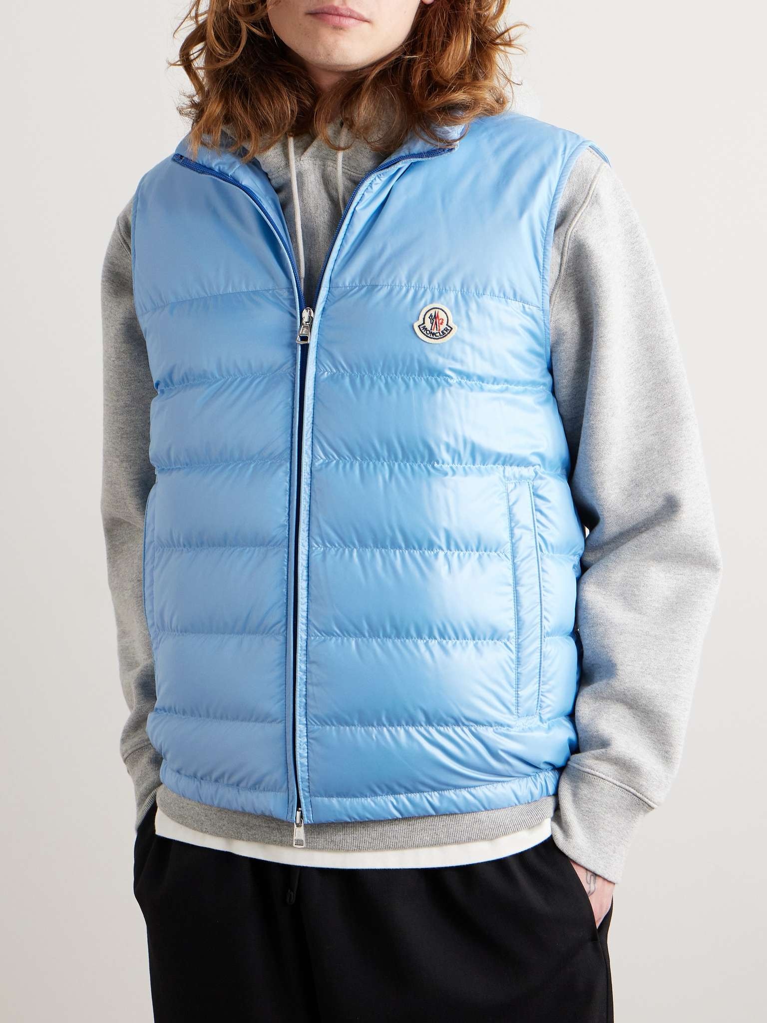 Logo-Appliquéd Quilted Shell Hooded Down Gilet - 4