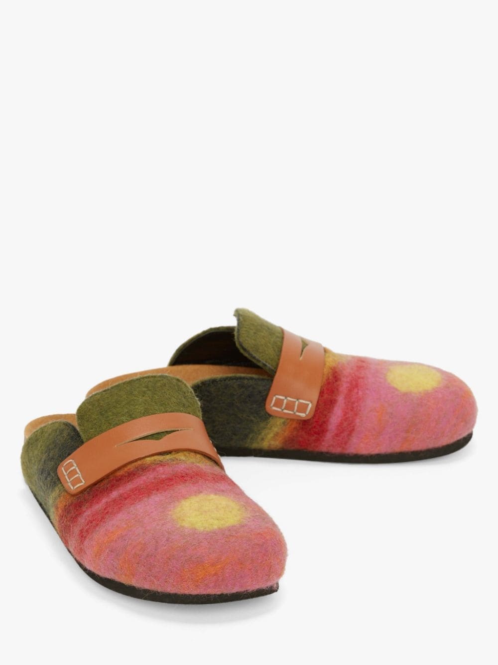 WOMEN’S SUNSET LANDSCAPE FELT LOAFER MULES - 4