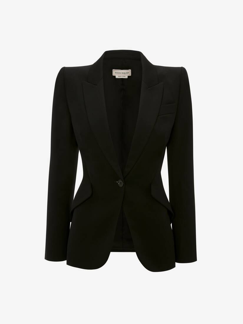 Women's Peak Shoulder Jacket in Black - 1