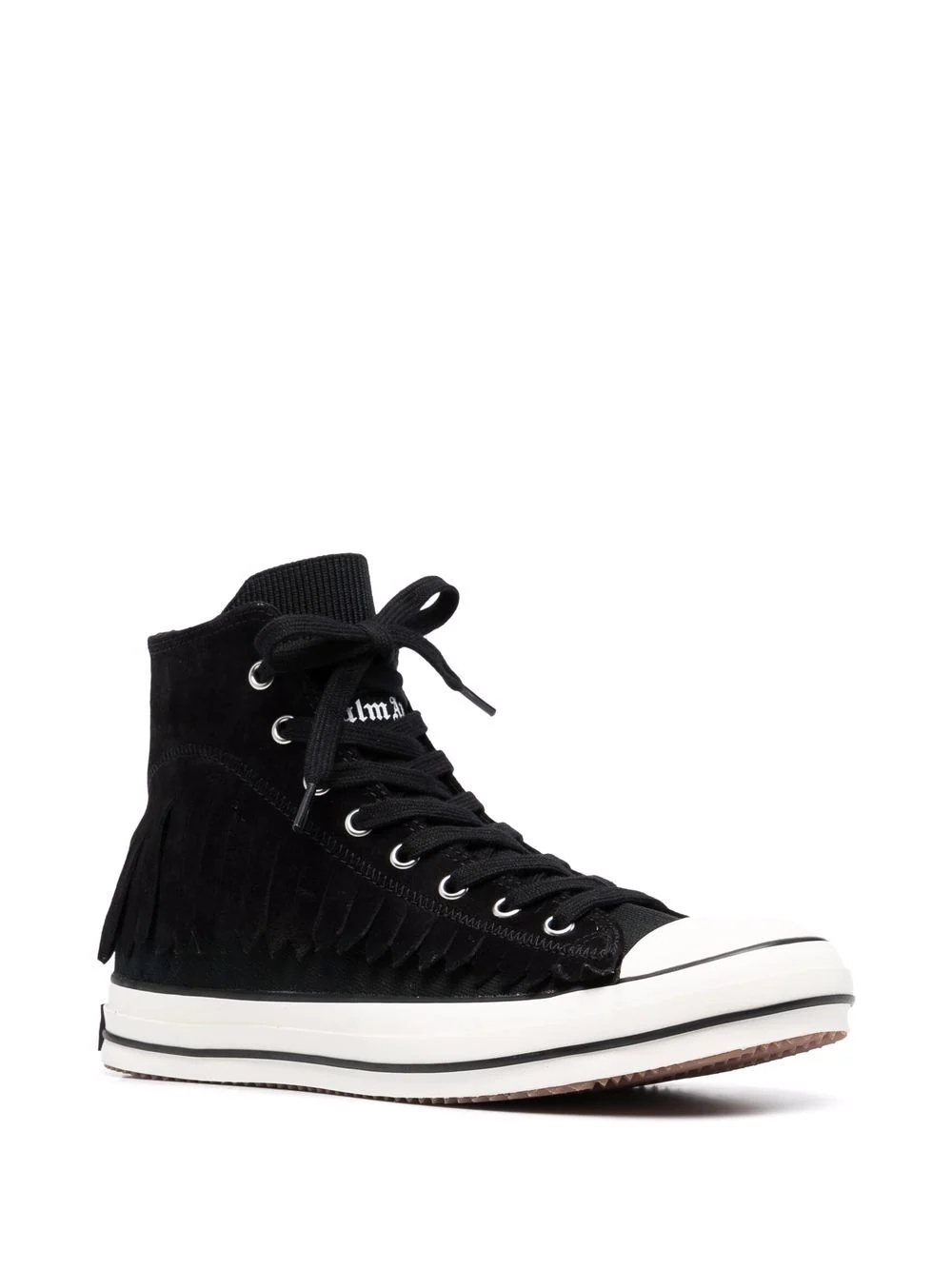 high-top fringed sneakers - 2