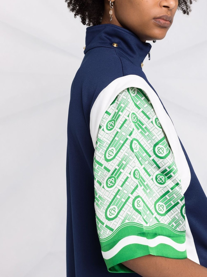 Web-Stripe detachable-sleeve hooded jacket 3