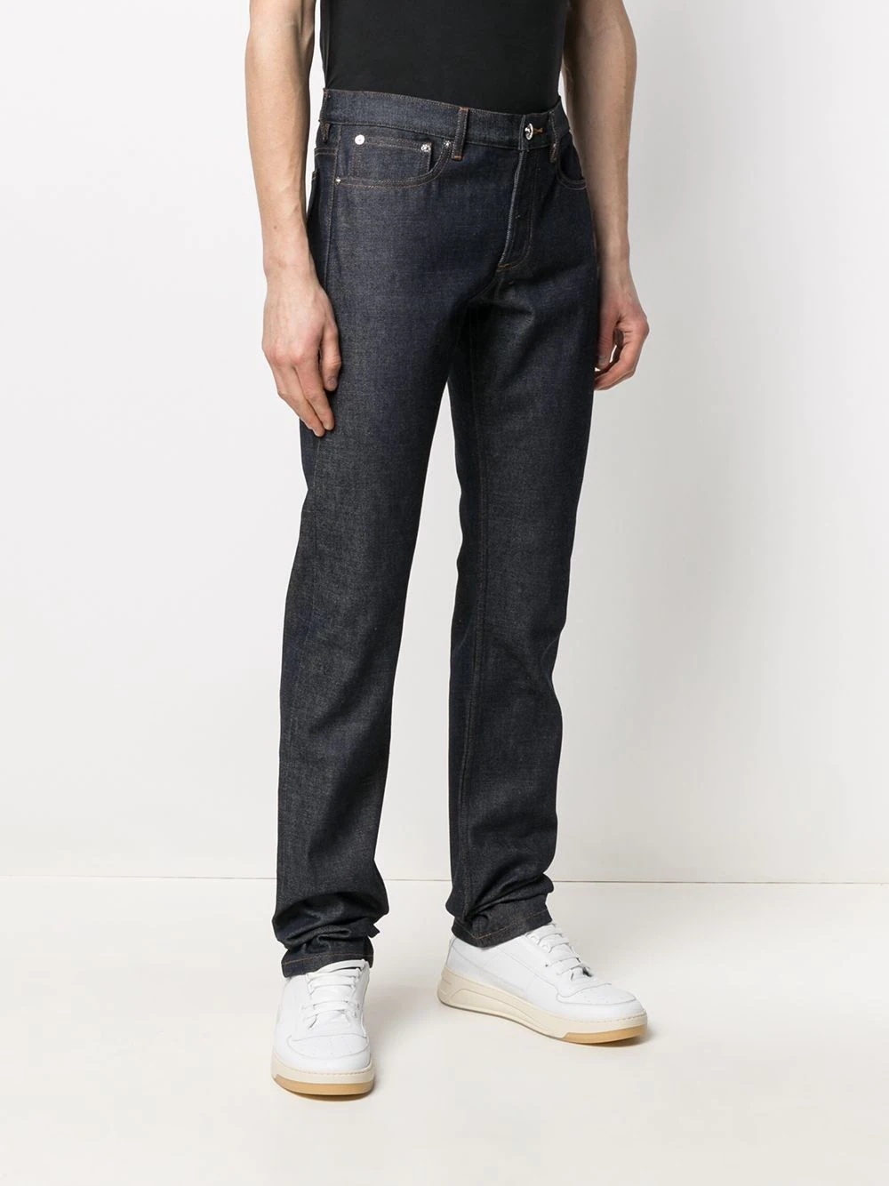 mid-rise straight leg jeans - 3