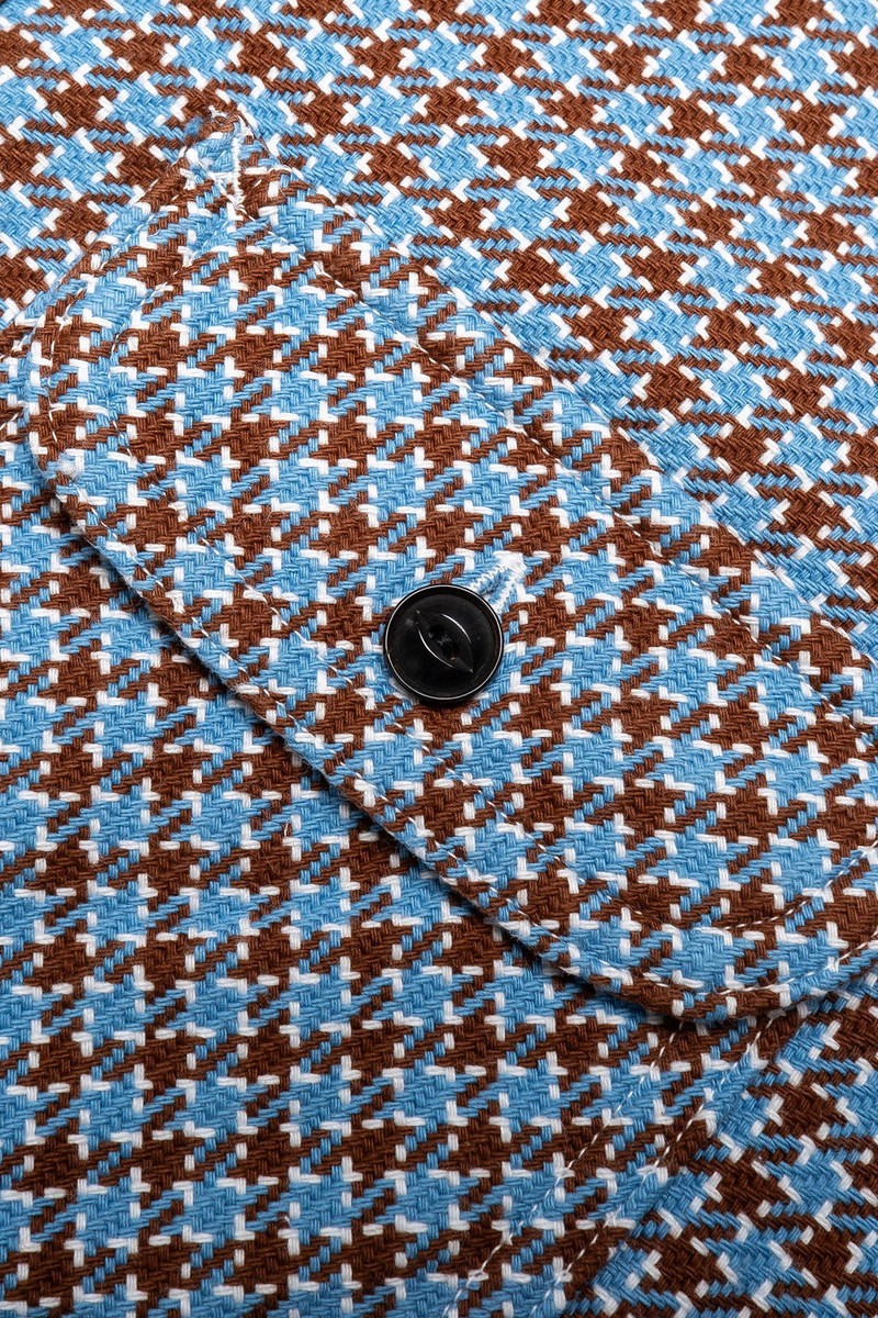 Samurai Jeans Cheese Indigo Heavy Flannel Work Shirt - Blue outlook