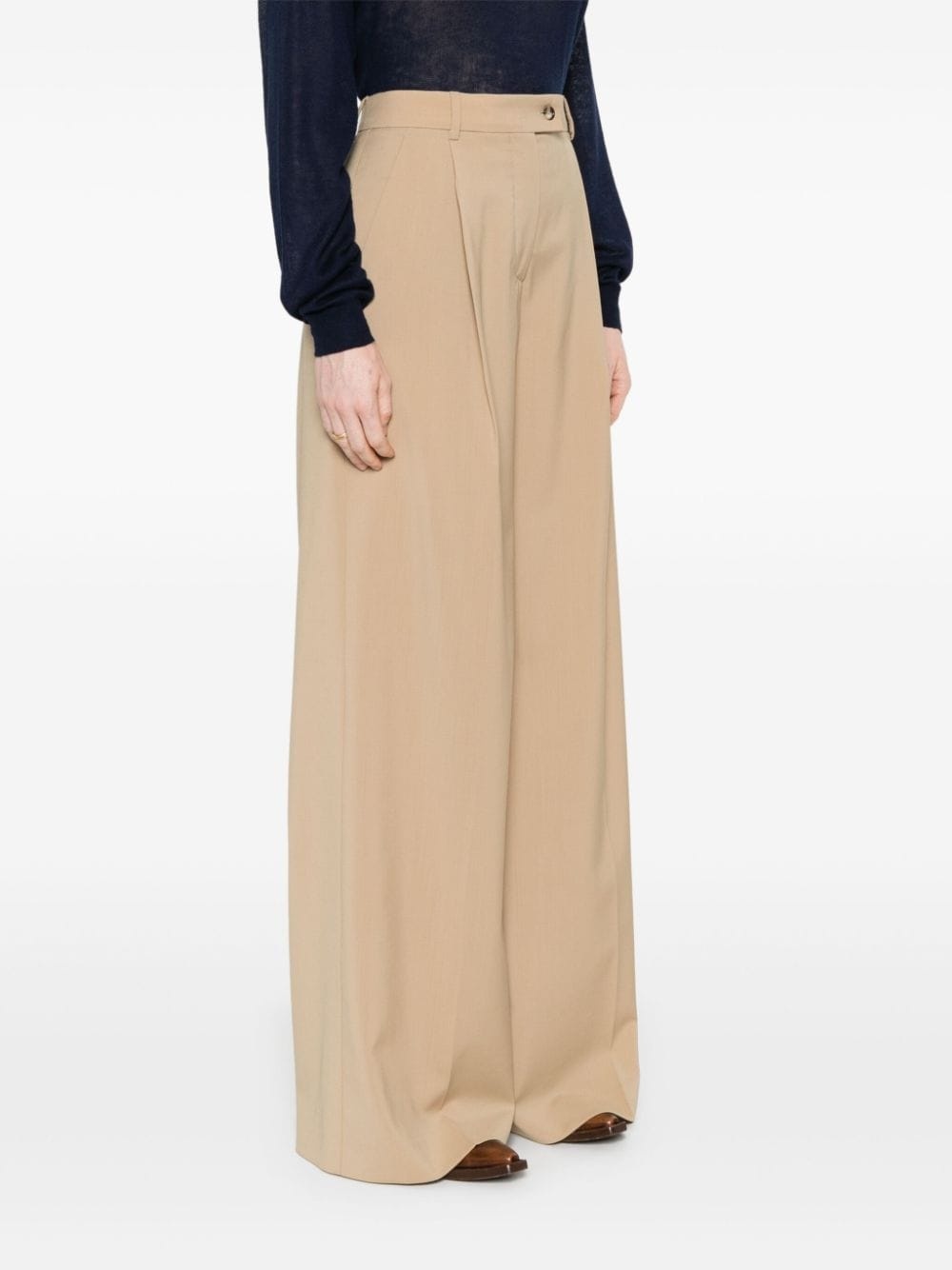 mid-rise palazzo trousers - 3