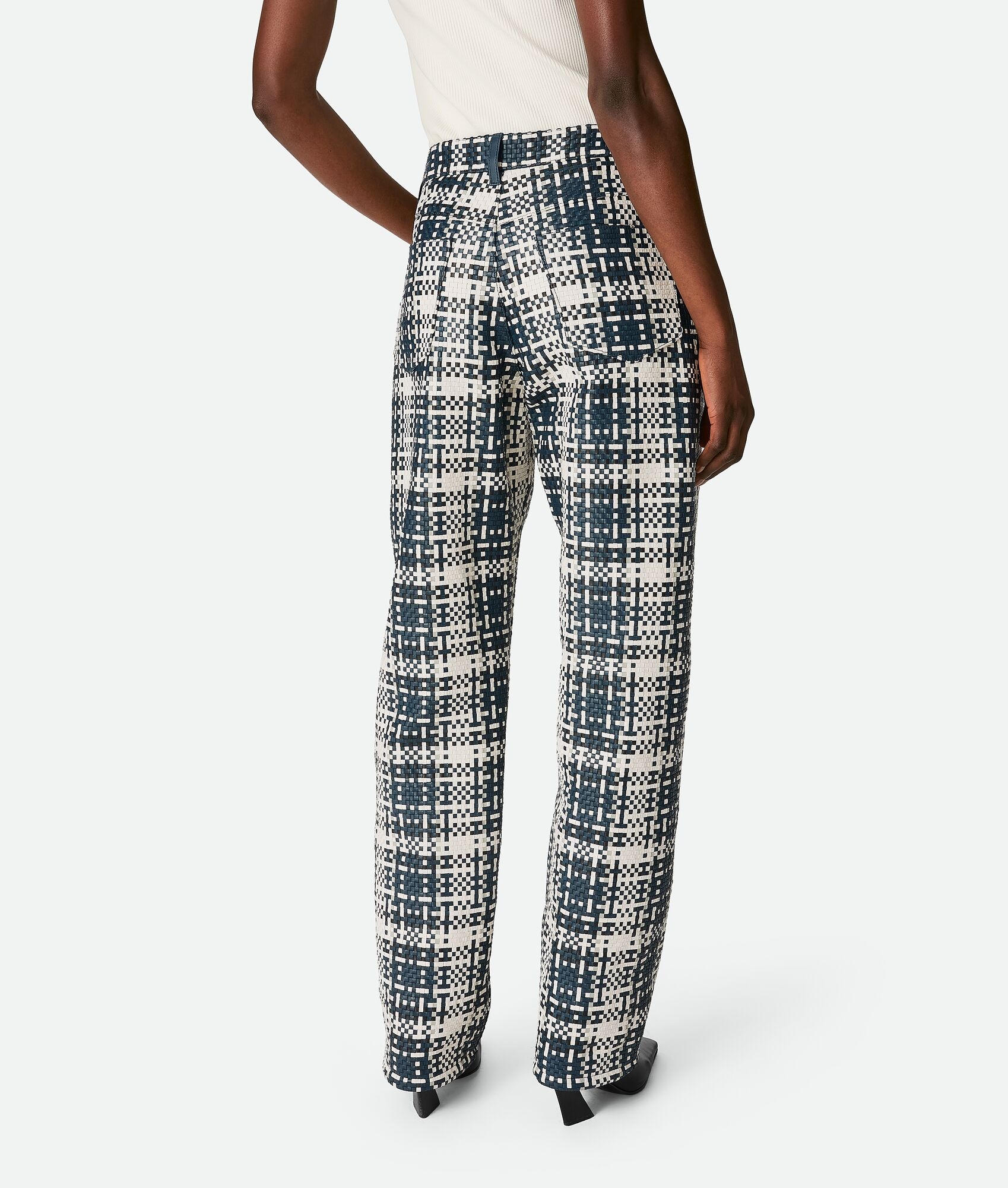Mini Intreccio Leather Pants - 5