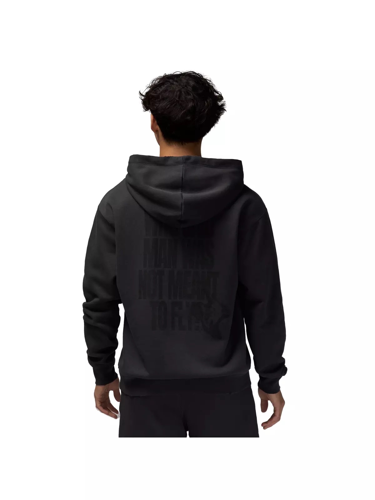 Men's Brooklyn Fleece Pullover Hoodie-Black - 2