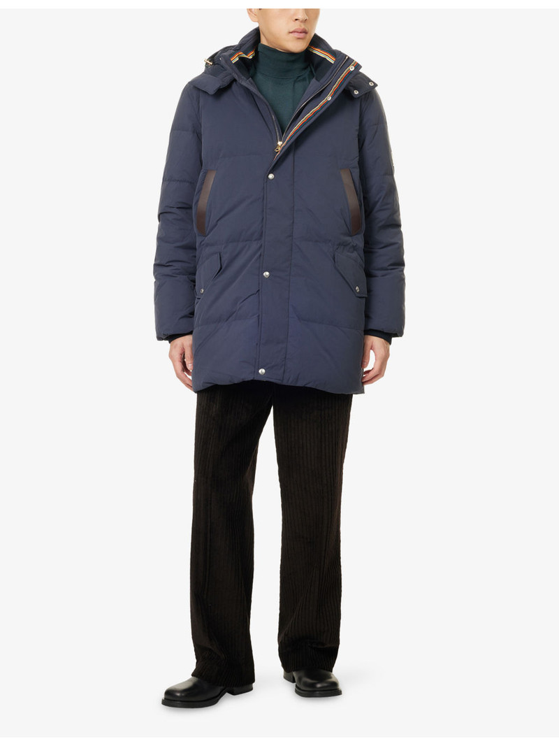 Paul Smith Relaxed-Fit Hooded Woven-Down Coat outlook