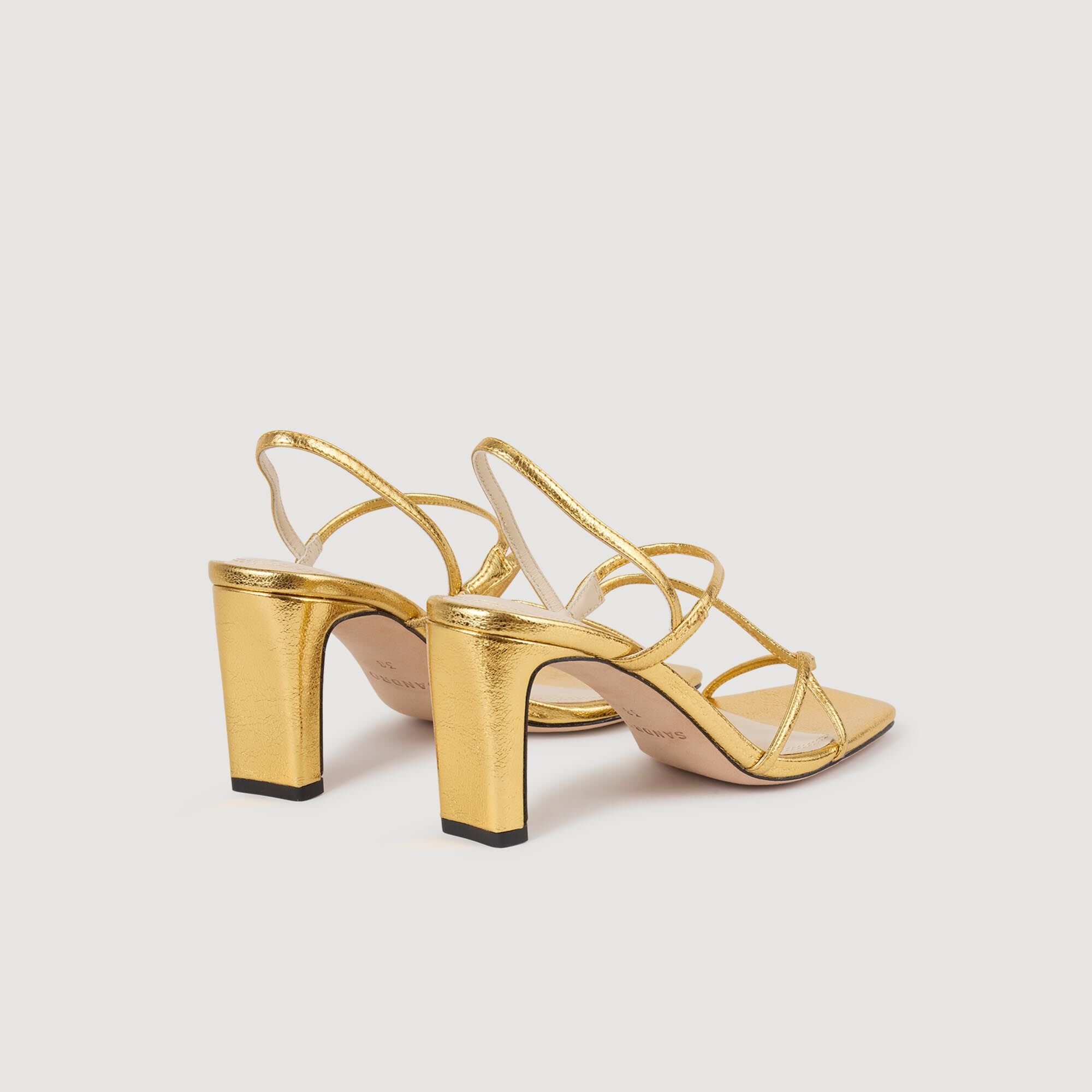 EMBOSSED LEATHER SANDALS - 3