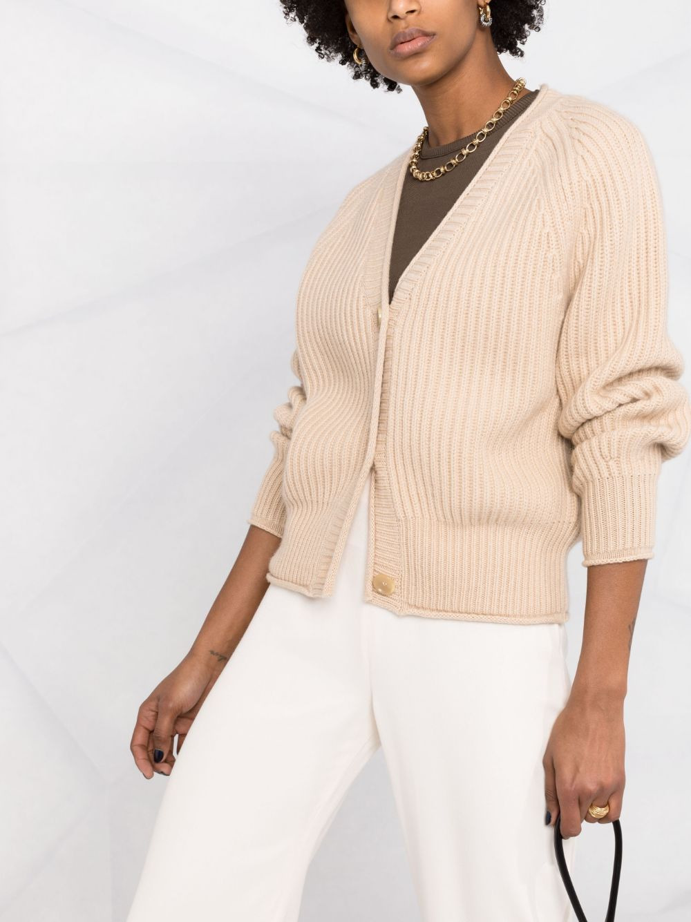button-up cashmere cardigan - 5