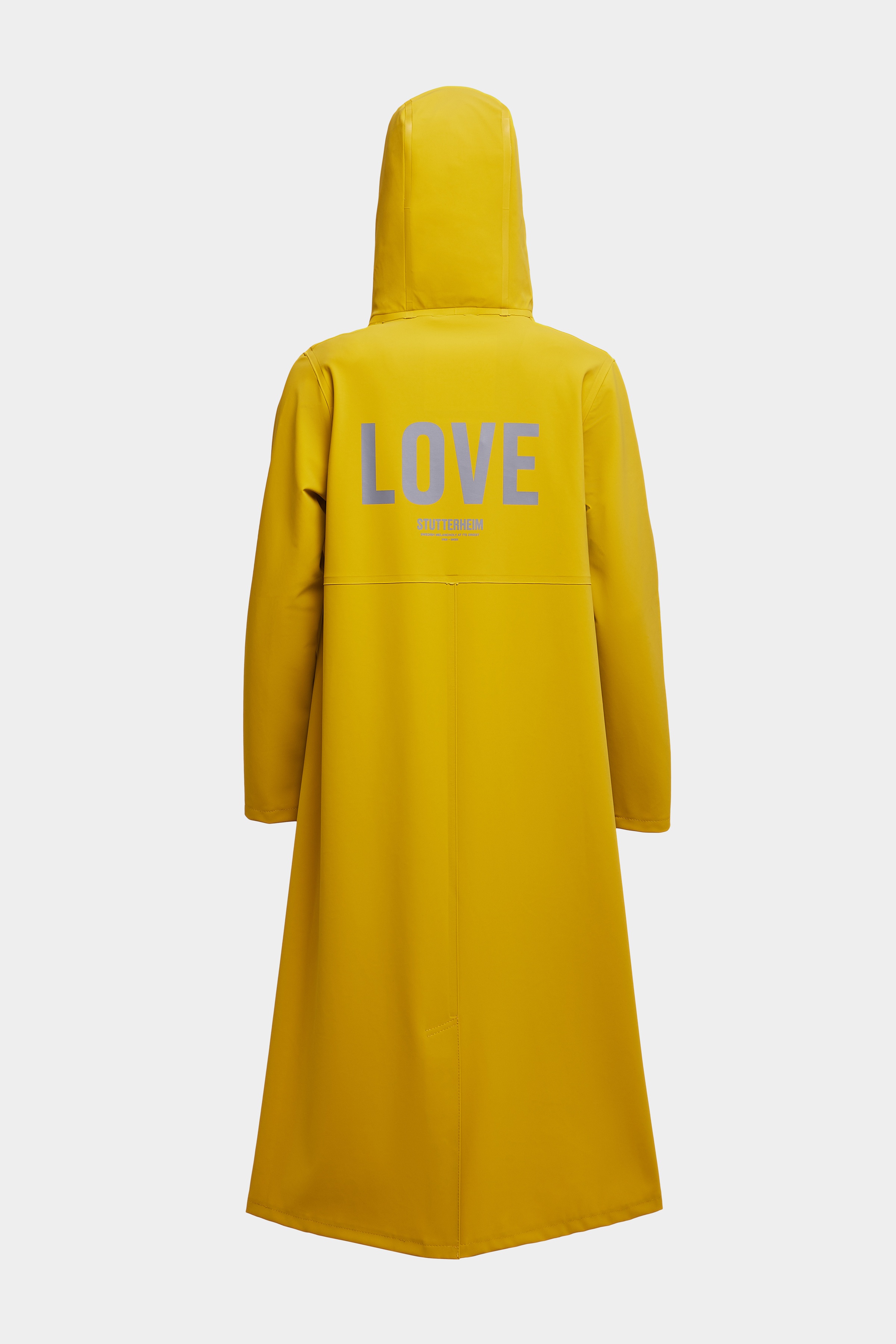 Mosebacke Long Matte Print Raincoat Gold - 6