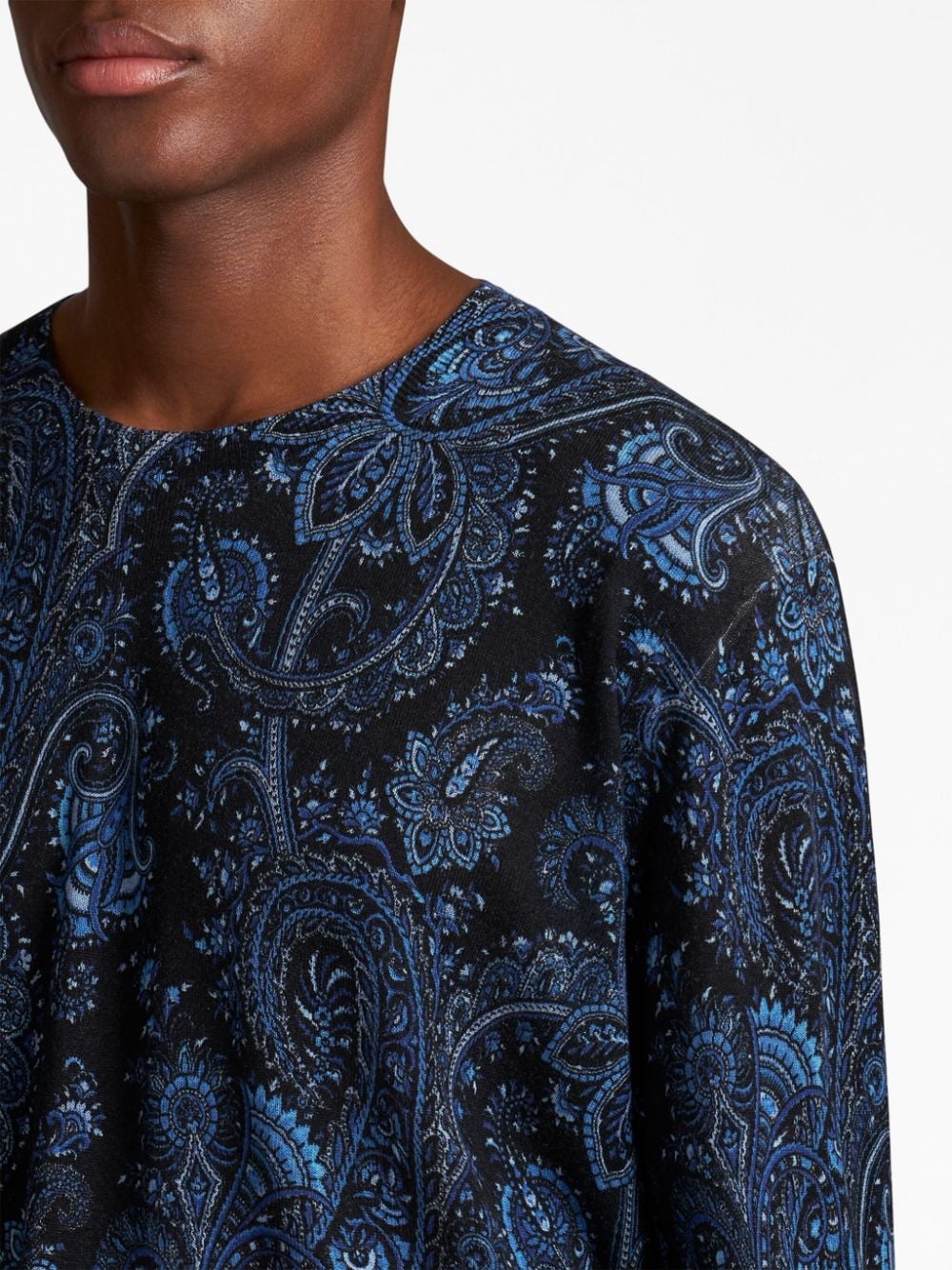 paisley-pattern crew-neck jumper - 4