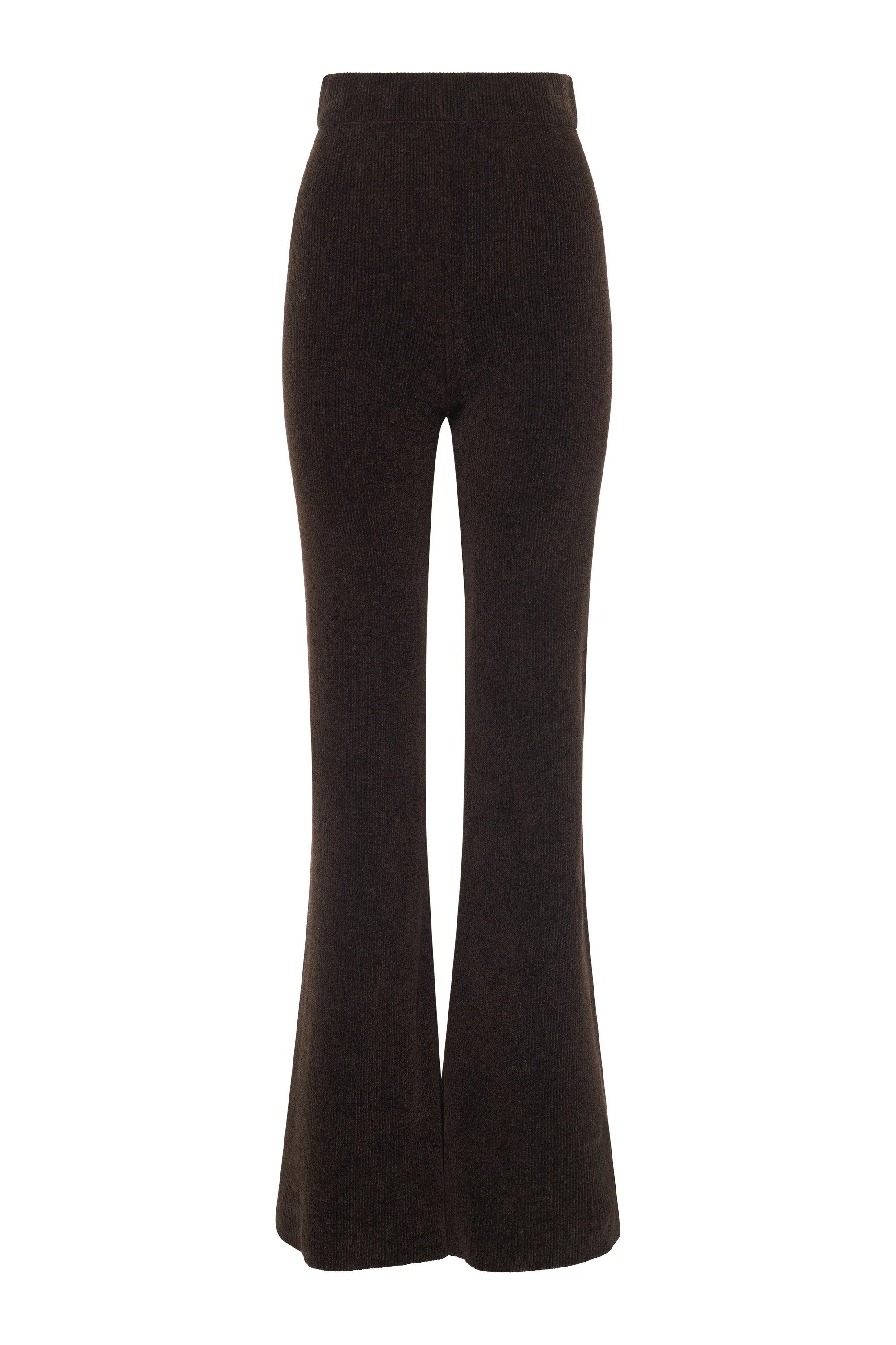 Cypher Knit Pants in Chocolate Silk - 1