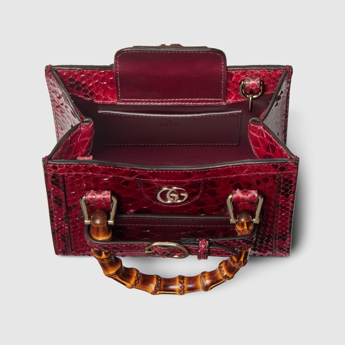 GUCCI Gucci Diana mini python tote bag | REVERSIBLE