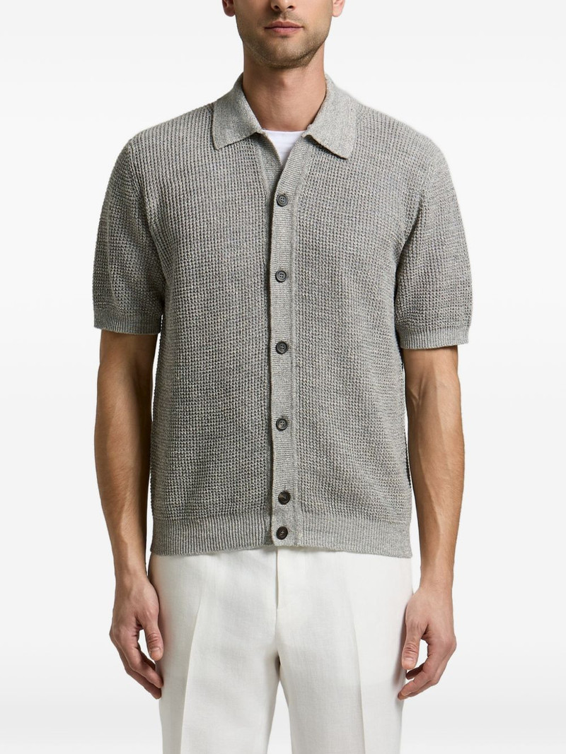 waffle-knit short-sleeve shirt 1