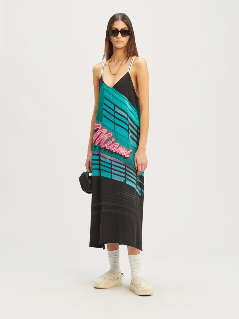 Palm Angels Miami Track Straps Midi Dress outlook
