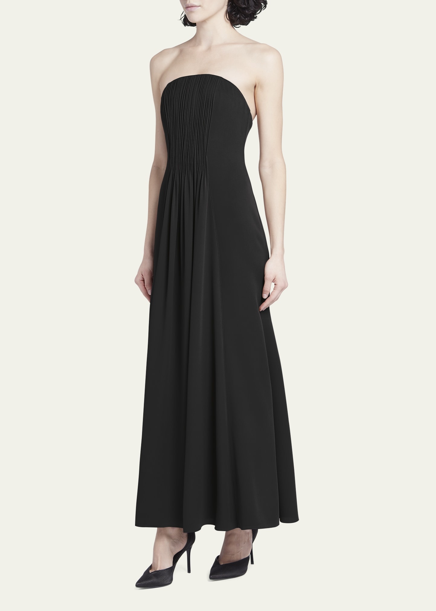 Strapless Plisse Gown - 4