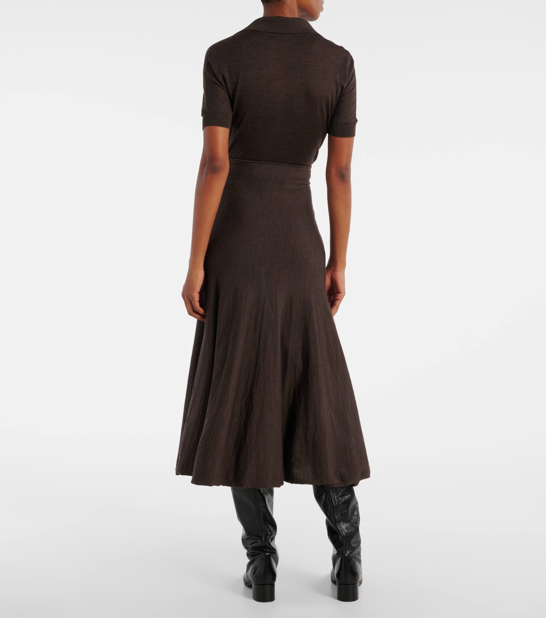 Mayu wool midi skirt - 3