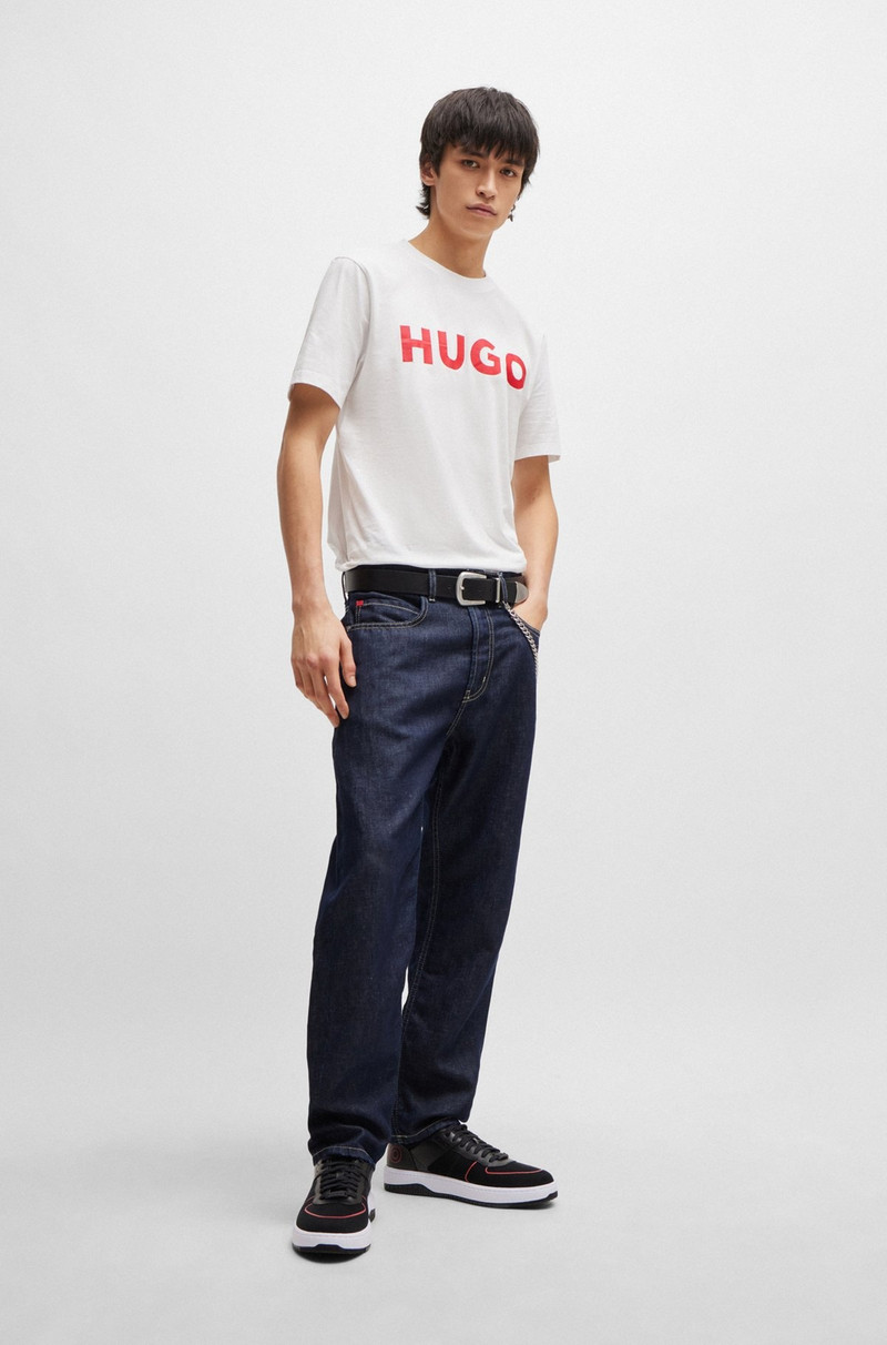 HUGO MIXED-MATERIAL TRAINERS WITH BRANDED BACKTAB outlook