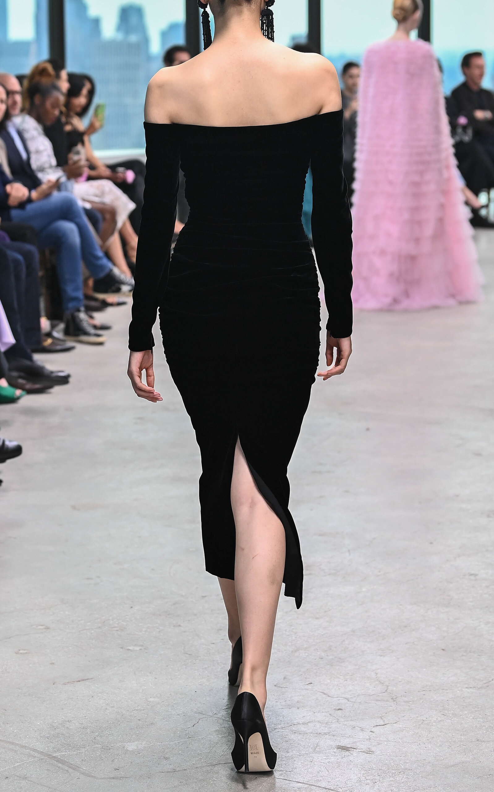 Off-The-Shoulder Midi Dress black - 3