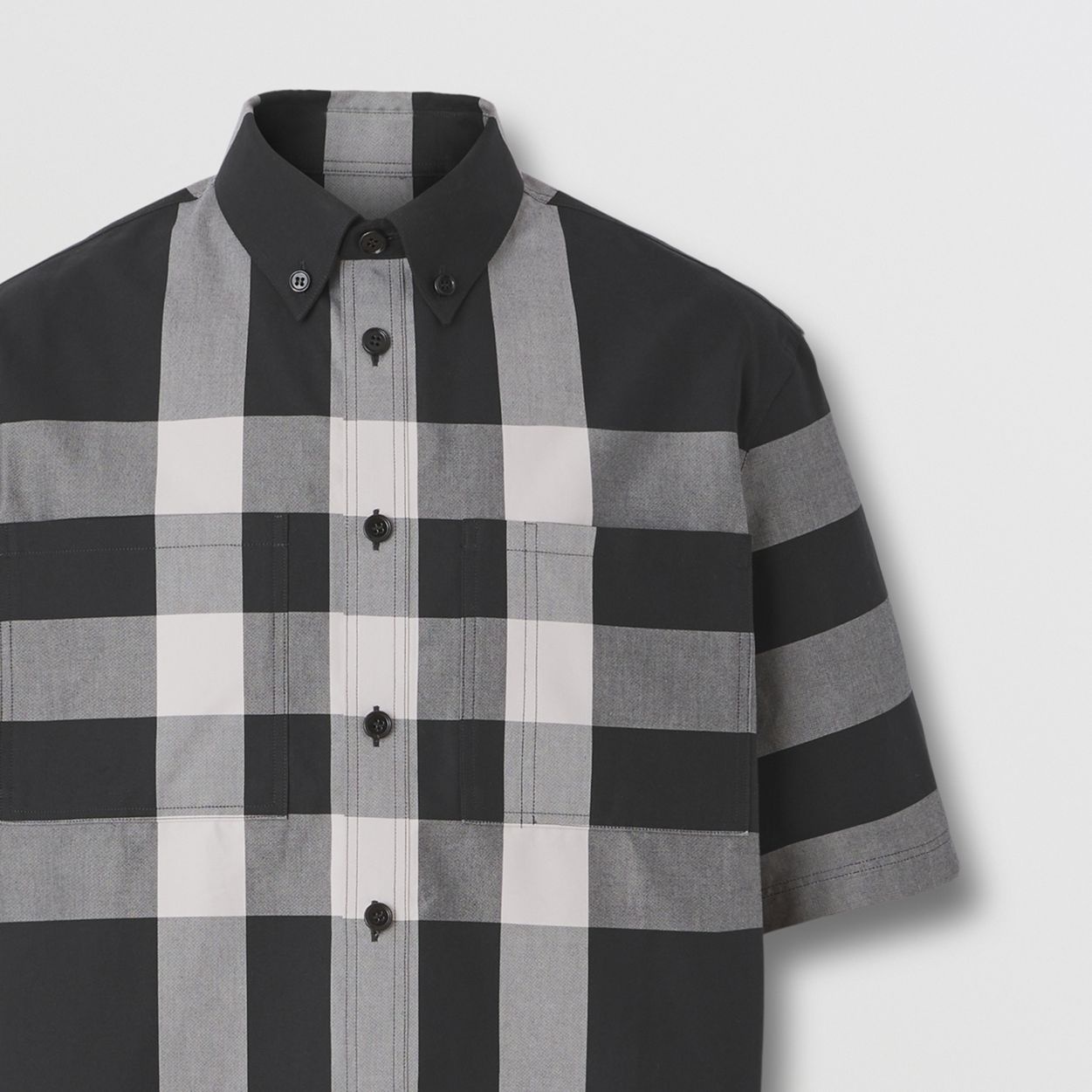 Short-sleeve Check Cotton Shirt - 6