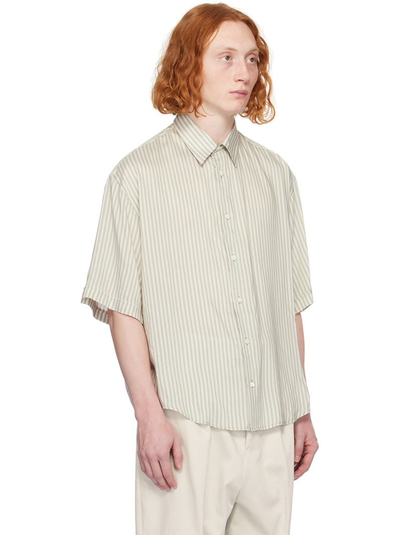 Off-White & Khaki Boxy-Fit Shirt 2