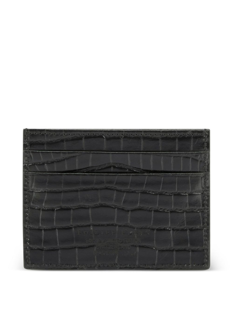 PHILIPP PLEIN logo-plaque leather card holder outlook