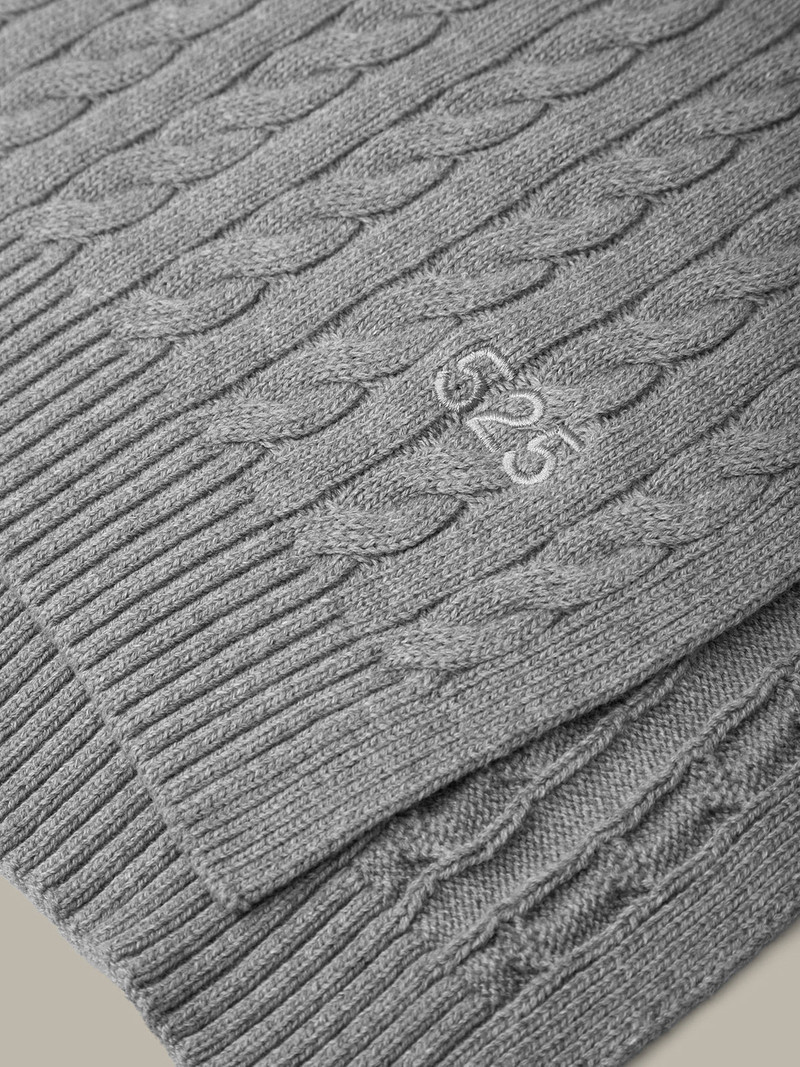 525 america Porter: Embroidered Cable Knit Cotton Scarf outlook