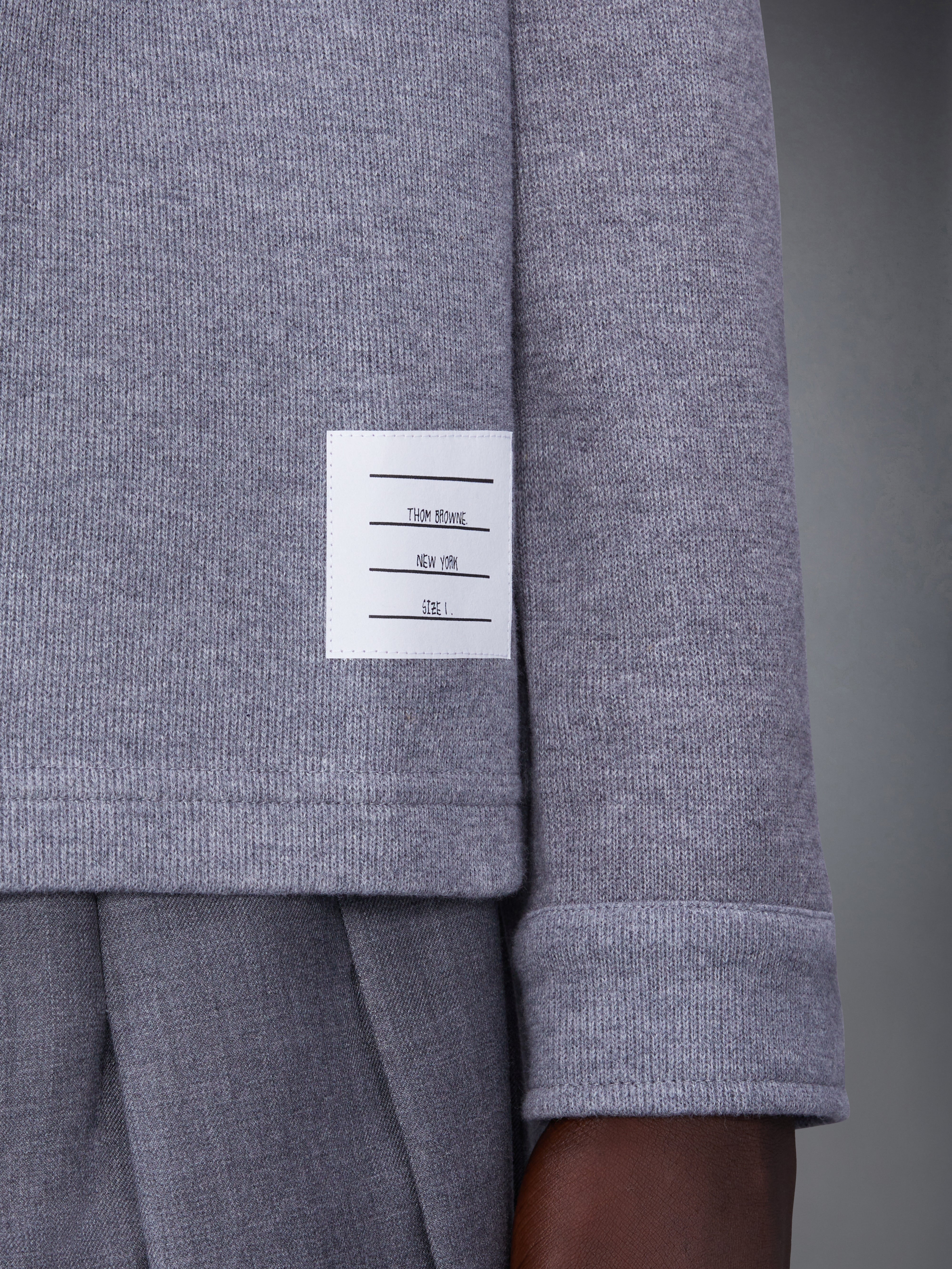 COTTON DOUBLE FACE KNIT 4-BAR SHIRT JACKET - 5