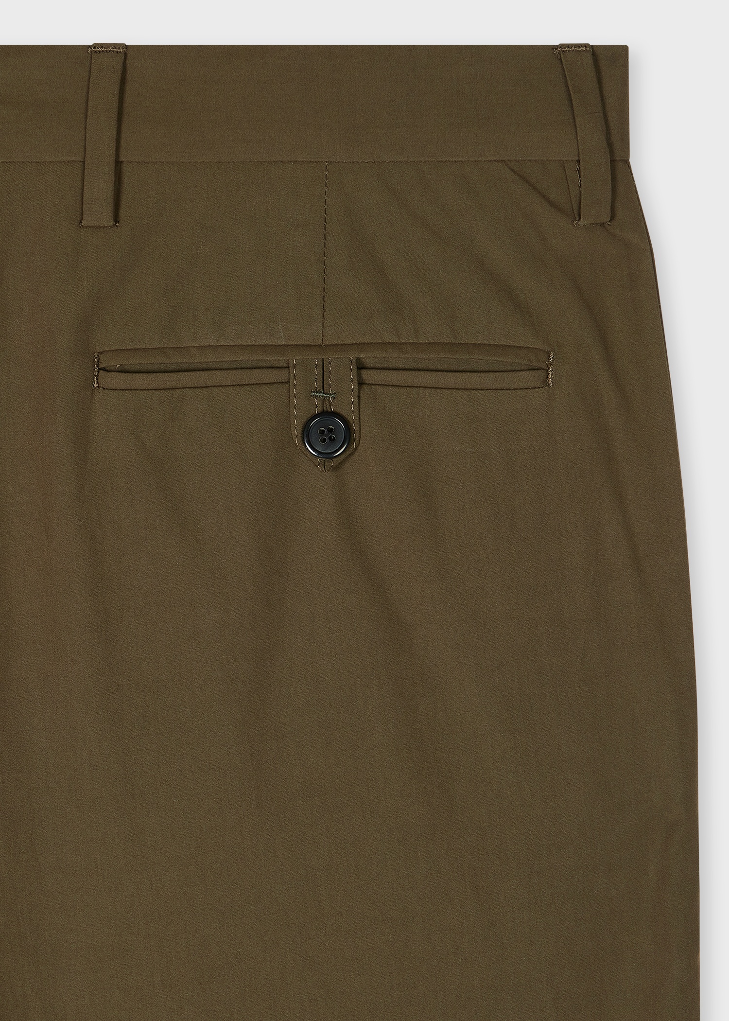 Khaki Cotton Poplin Chinos - 2