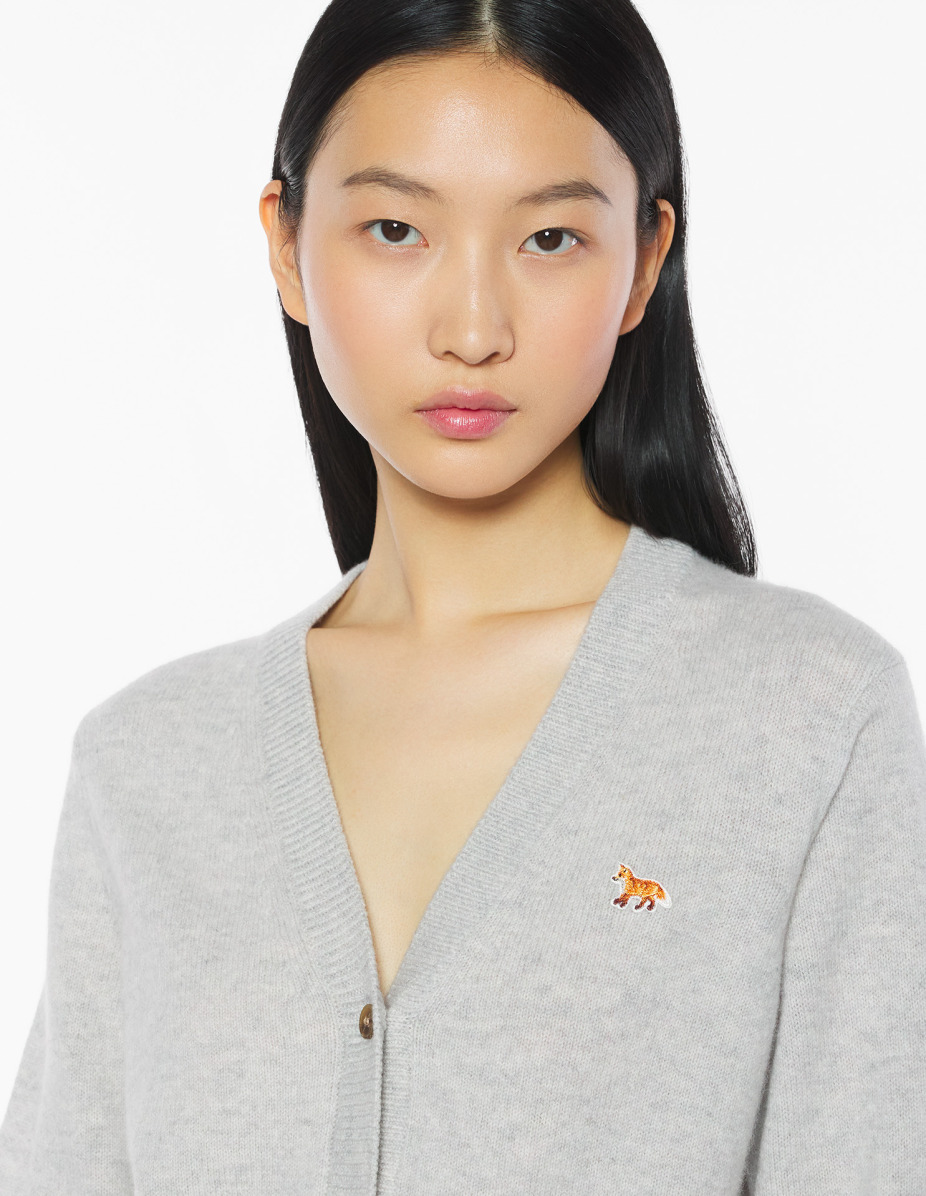 BABY FOX LAMBSWOOL BOXY CARDIGAN - 4