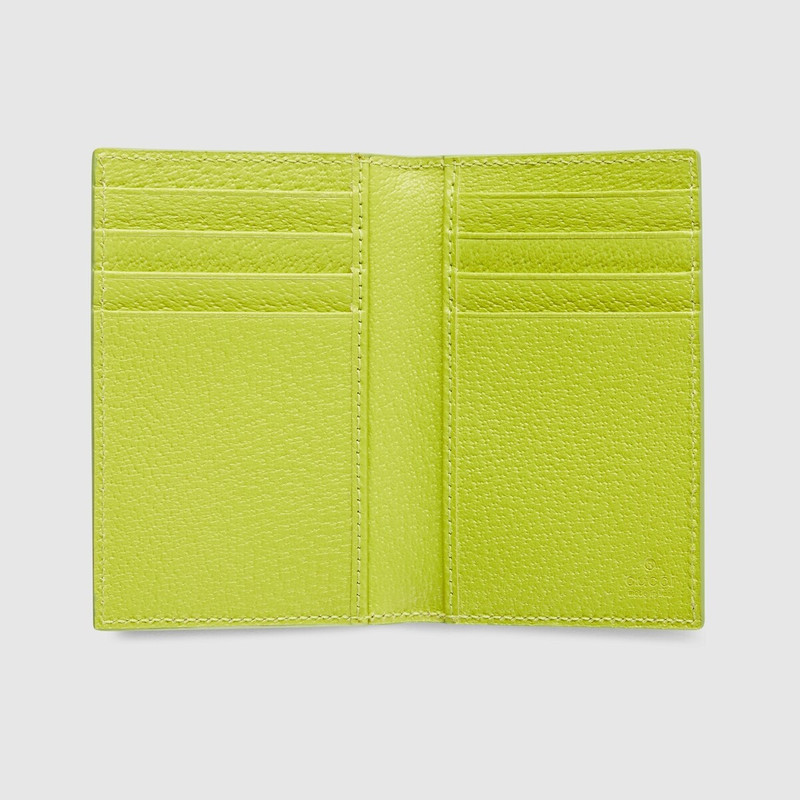 GUCCI Green interior GG long card case outlook