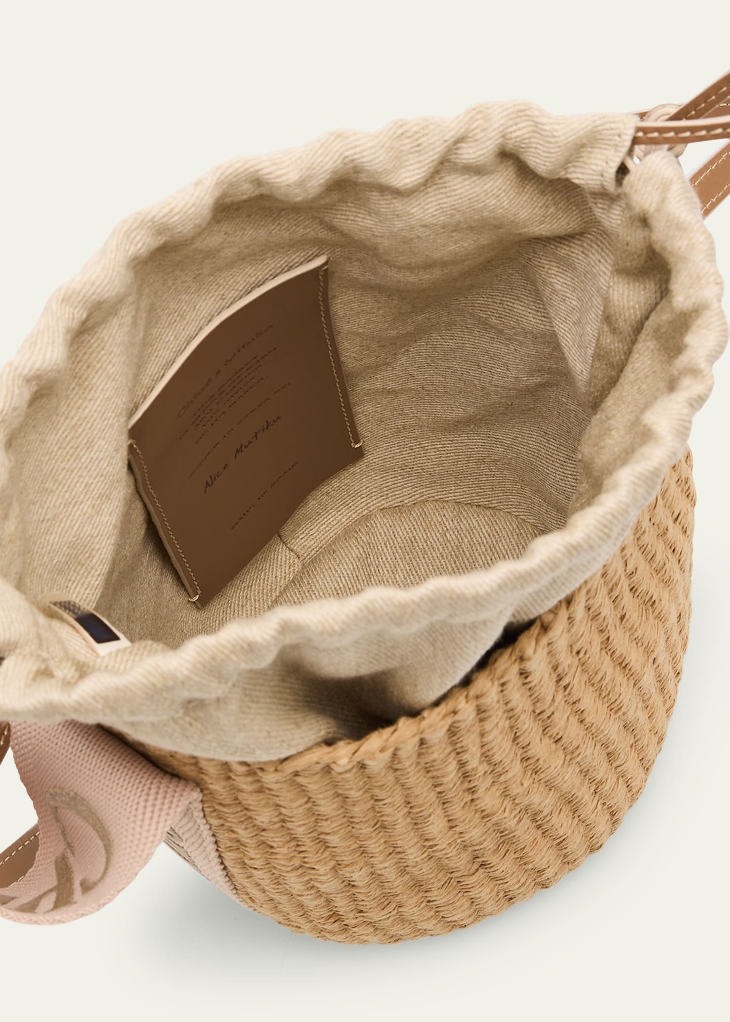 Woody Small Mifuko Basket Bag with Logo Webbing - 4