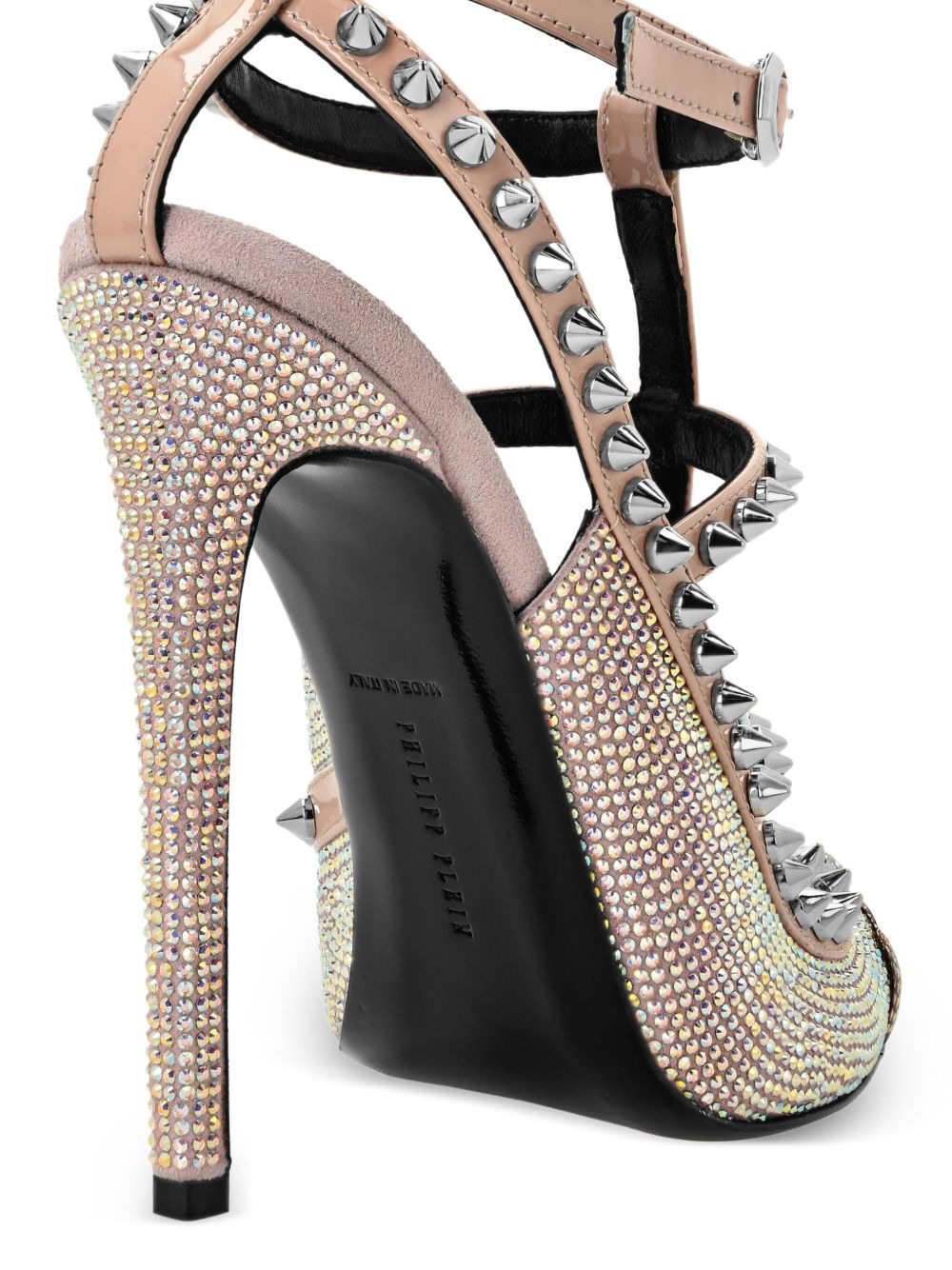 120mm skull-embellished leather sandals - 3