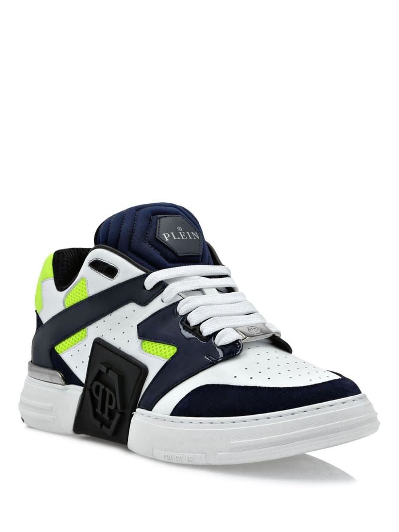 PHILIPP PLEIN Mix logo-patch sneakers outlook