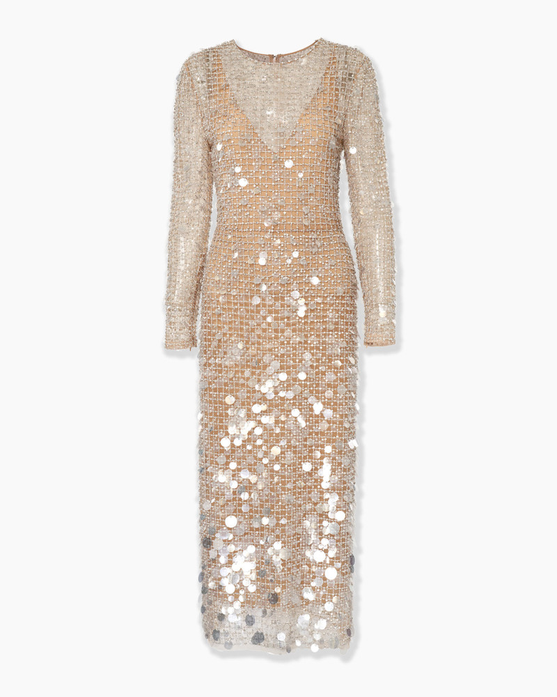 Crystal-Embroidered Midi Dress 1