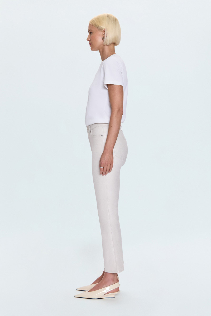 LENNON HIGH RISE CROP BOOT JEAN - IVORY LUSTER 3