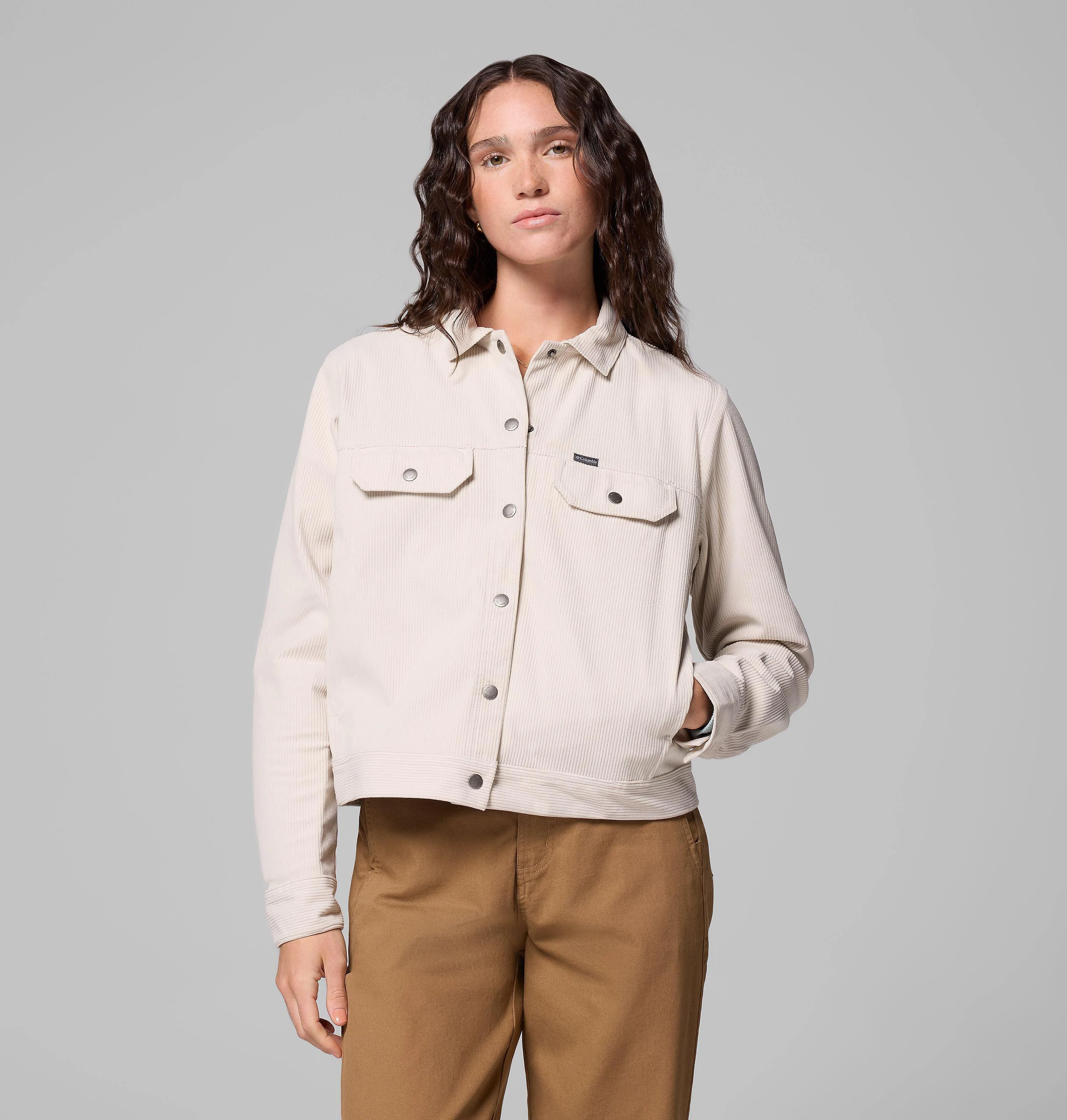 Women's Blue Point Creek Short Corduroy Shirt Jacket - 1